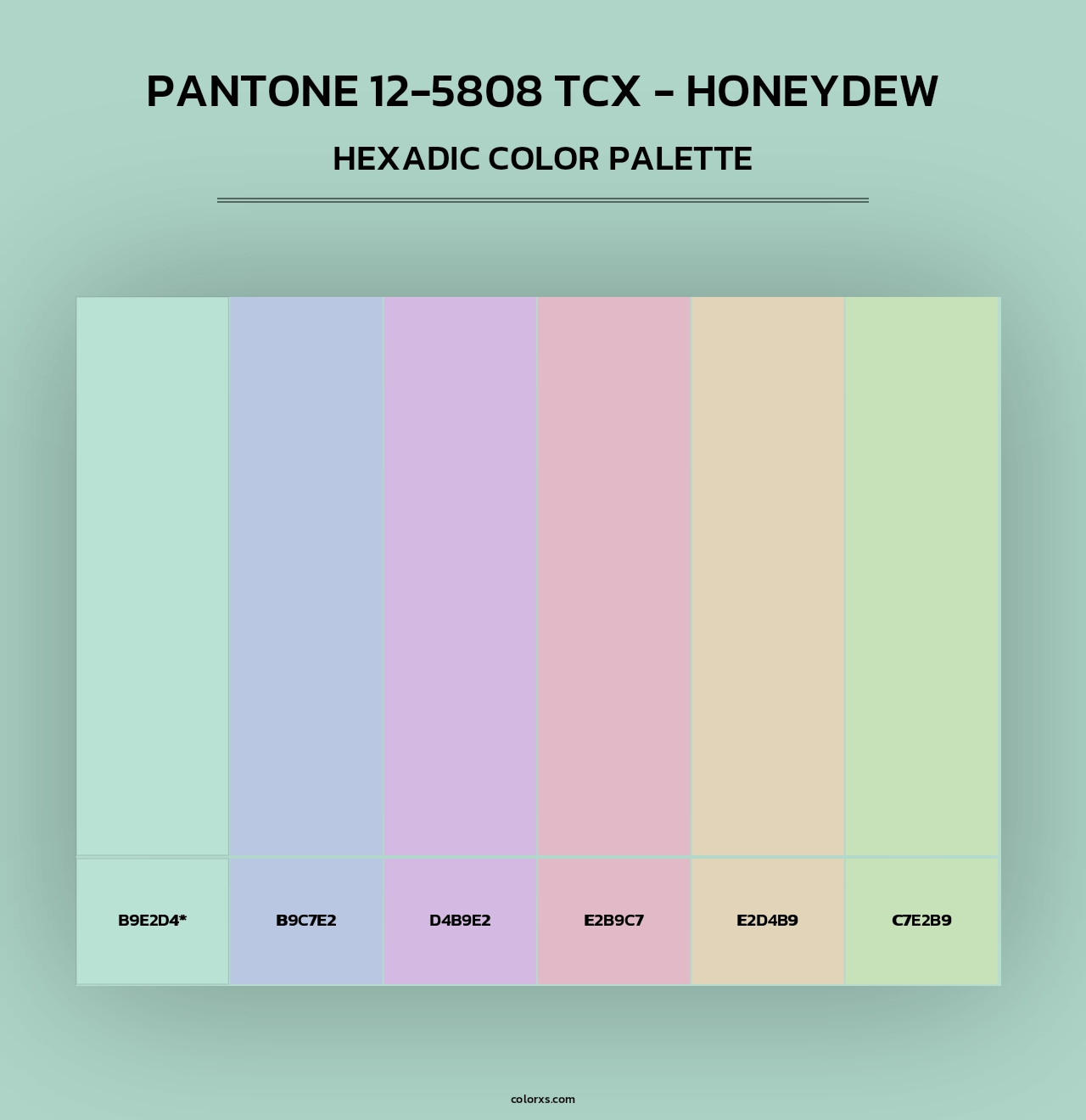 PANTONE 12-5808 TCX - Honeydew - Hexadic Color Palette