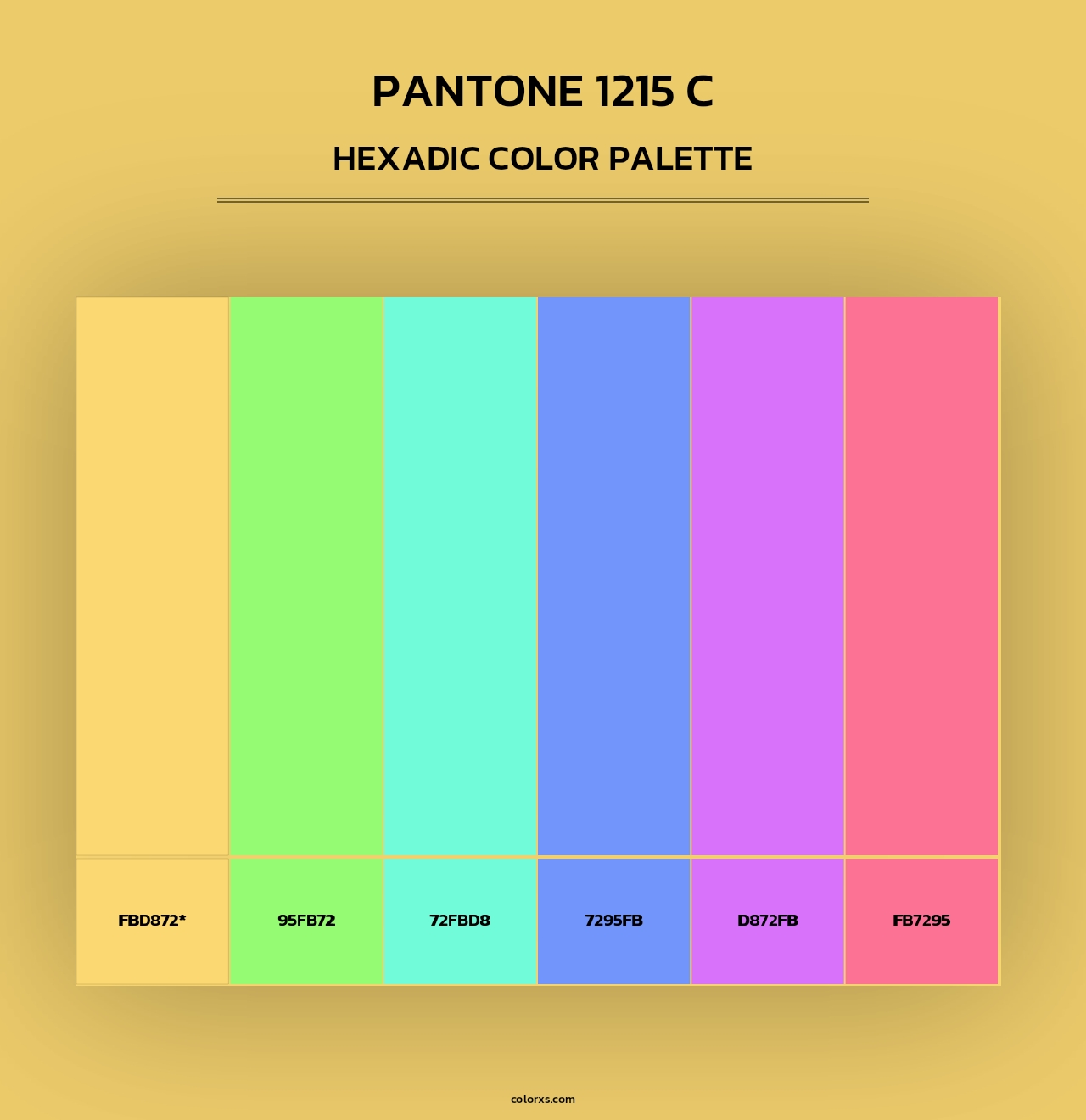 PANTONE 1215 C - Hexadic Color Palette