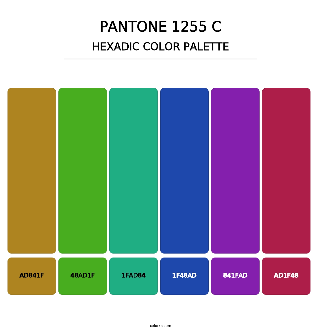 PANTONE 1255 C - Hexadic Color Palette
