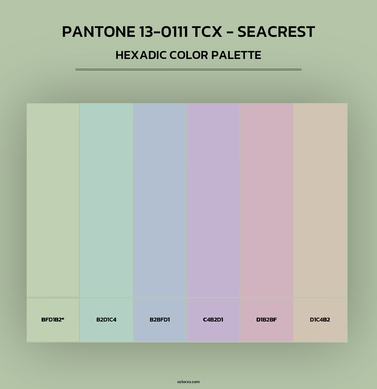 PANTONE 13-0111 TCX - Seacrest - Hexadic Color Palette