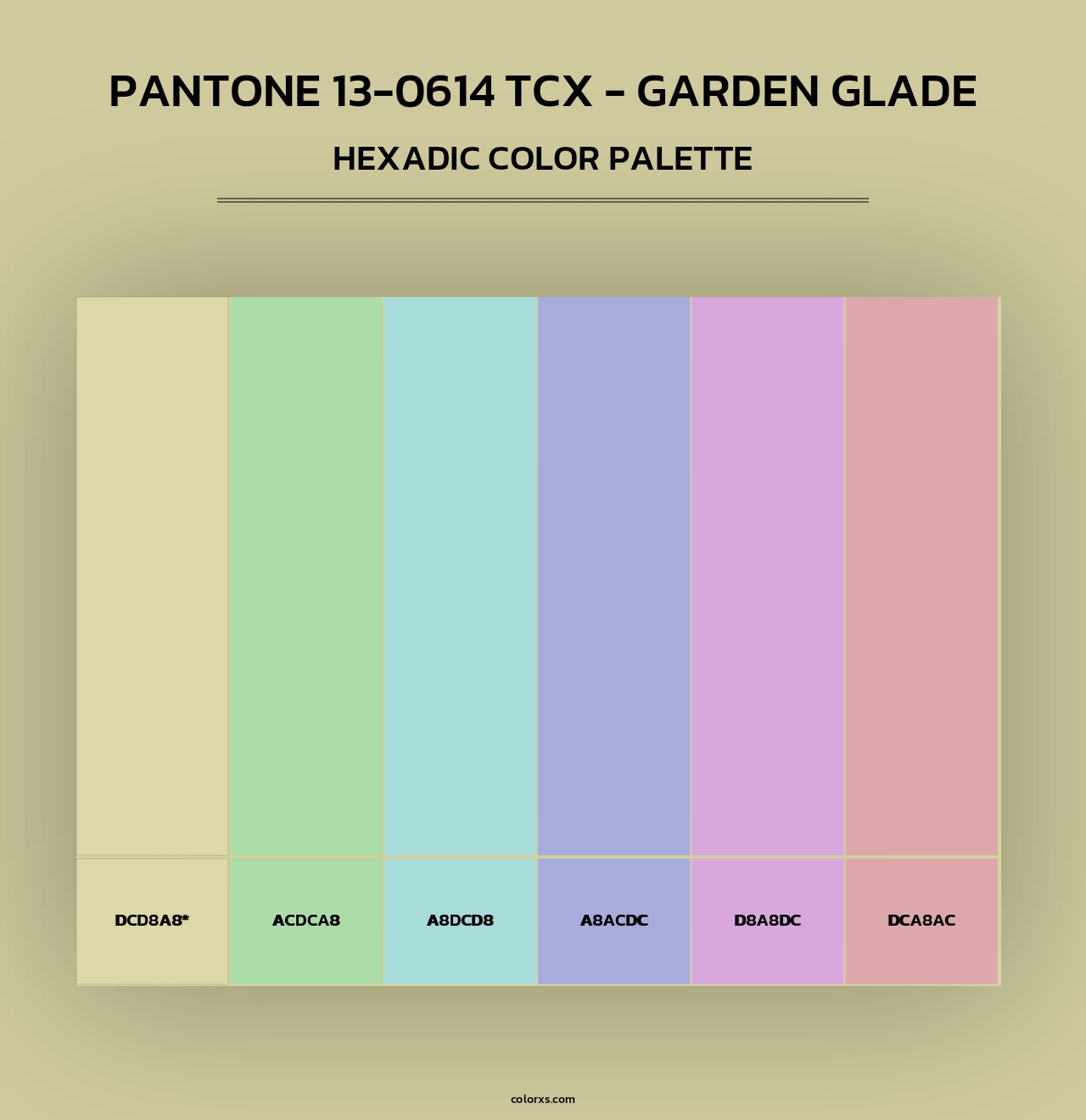 PANTONE 13-0614 TCX - Garden Glade - Hexadic Color Palette