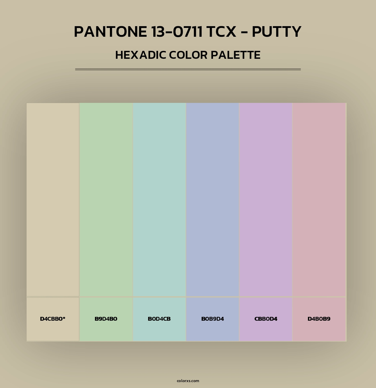 PANTONE 13-0711 TCX - Putty - Hexadic Color Palette
