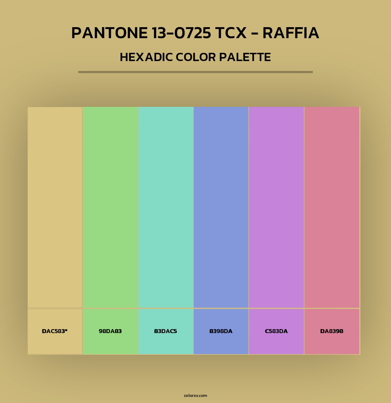 PANTONE 13-0725 TCX - Raffia - Hexadic Color Palette