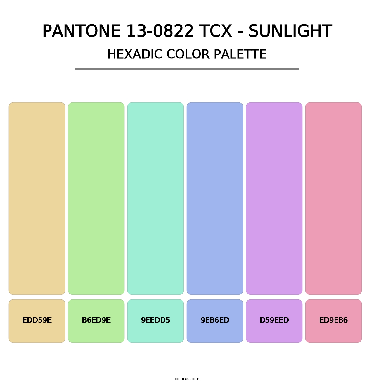 PANTONE 13-0822 TCX - Sunlight - Hexadic Color Palette