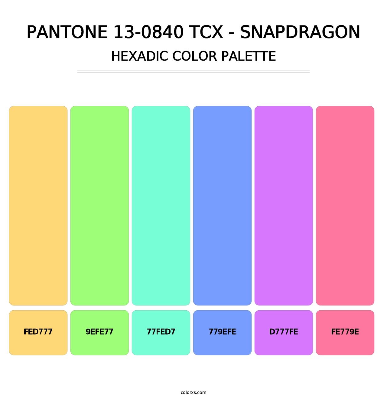 PANTONE 13-0840 TCX - Snapdragon - Hexadic Color Palette