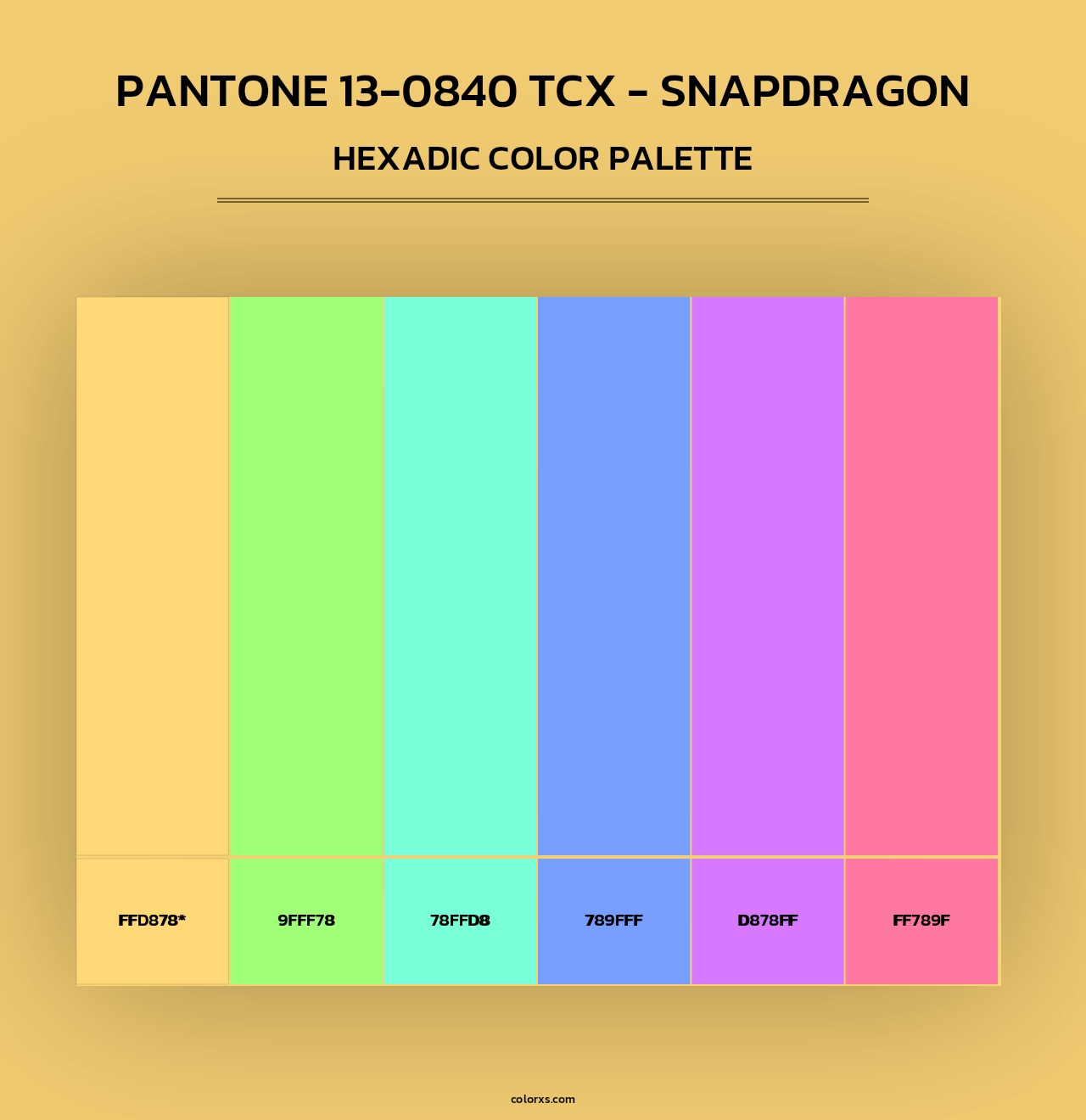 PANTONE 13-0840 TCX - Snapdragon - Hexadic Color Palette