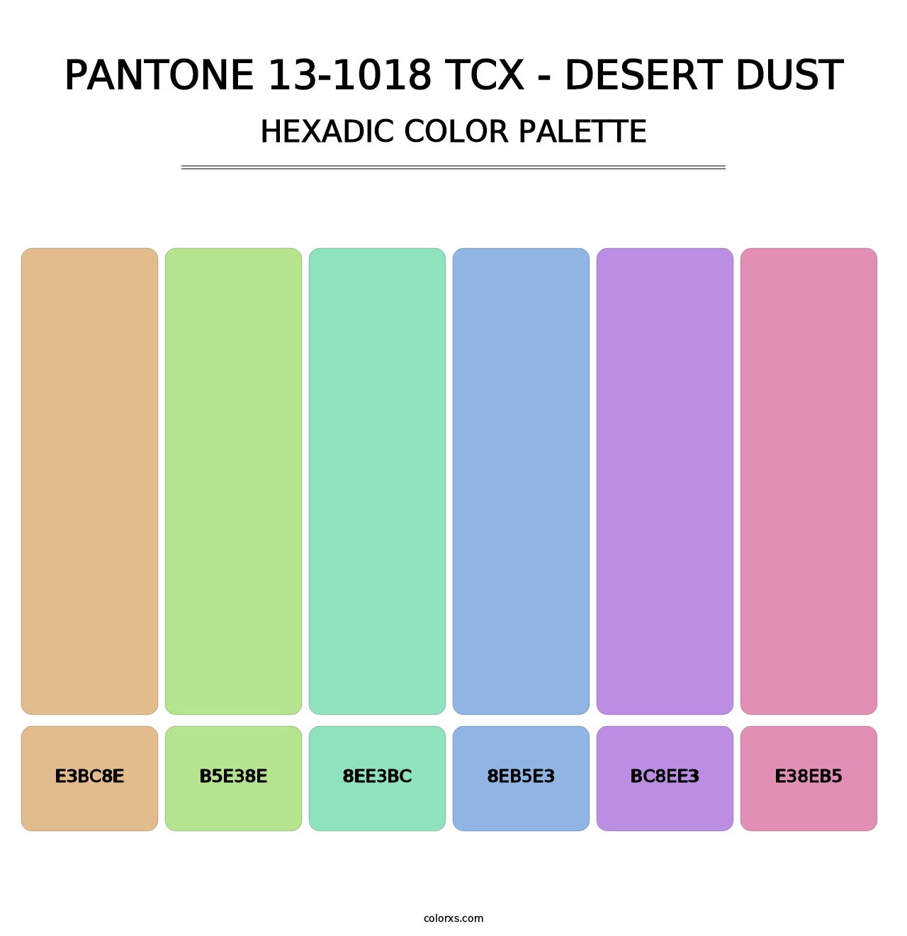 PANTONE 13-1018 TCX - Desert Dust - Hexadic Color Palette
