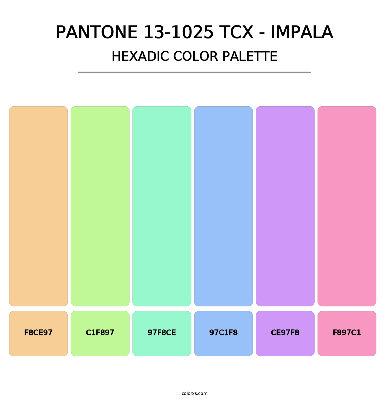 PANTONE 13-1025 TCX - Impala - Hexadic Color Palette