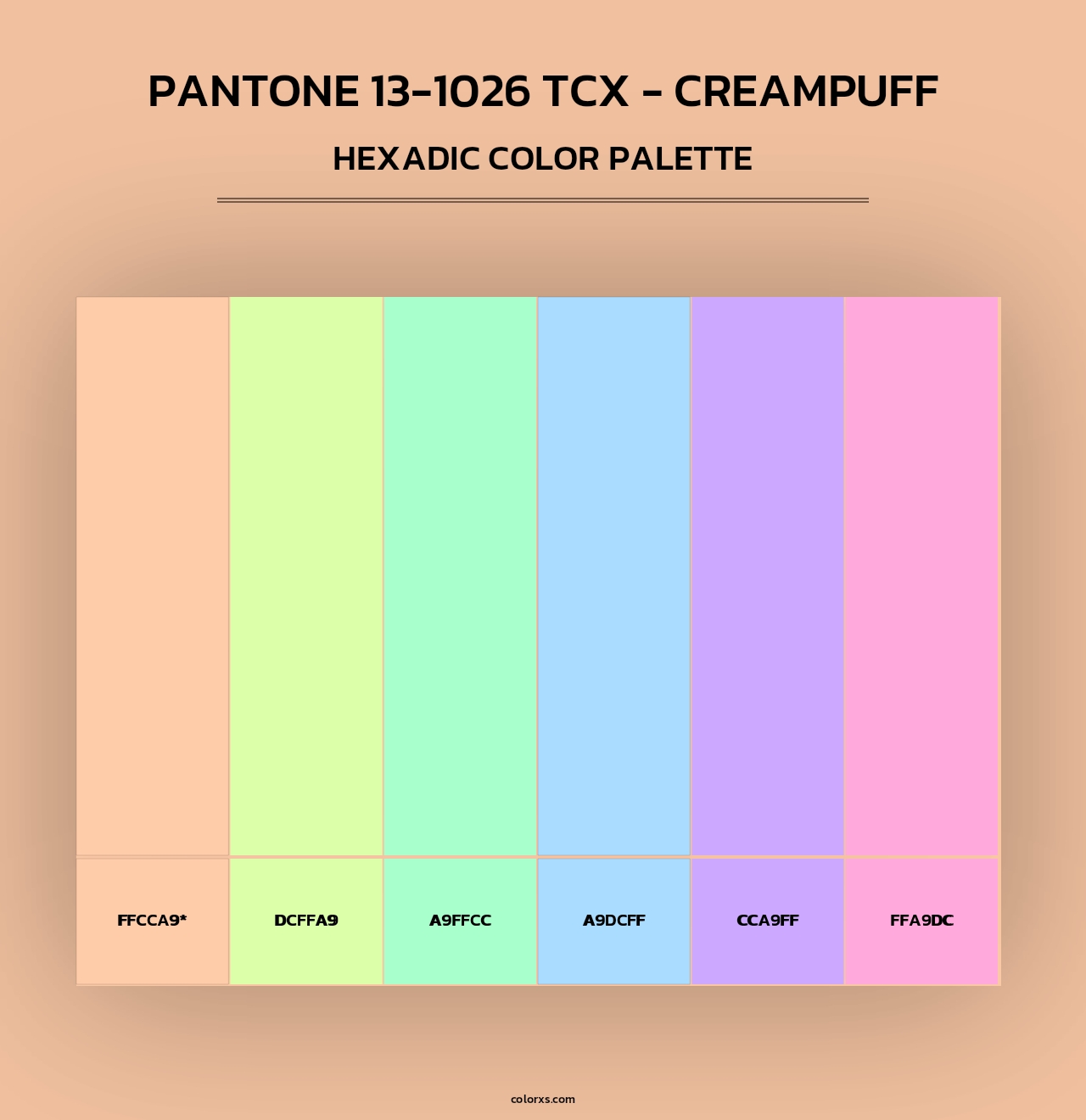 PANTONE 13-1026 TCX - Creampuff - Hexadic Color Palette
