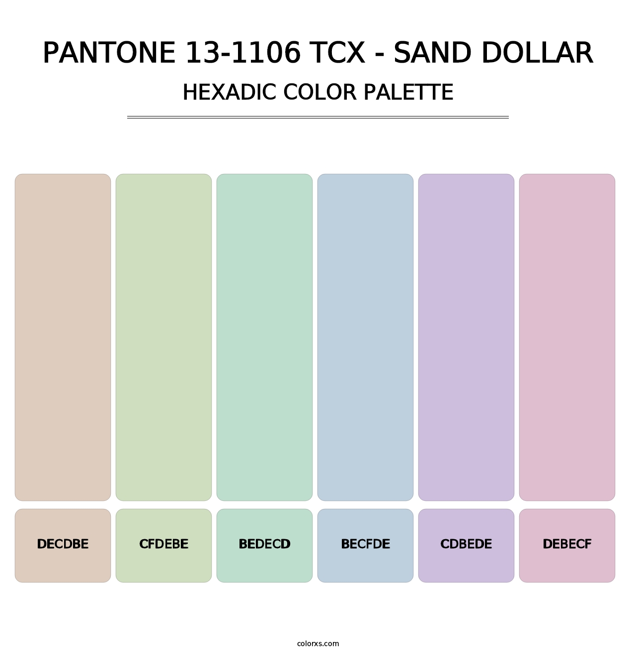 PANTONE 13-1106 TCX - Sand Dollar - Hexadic Color Palette