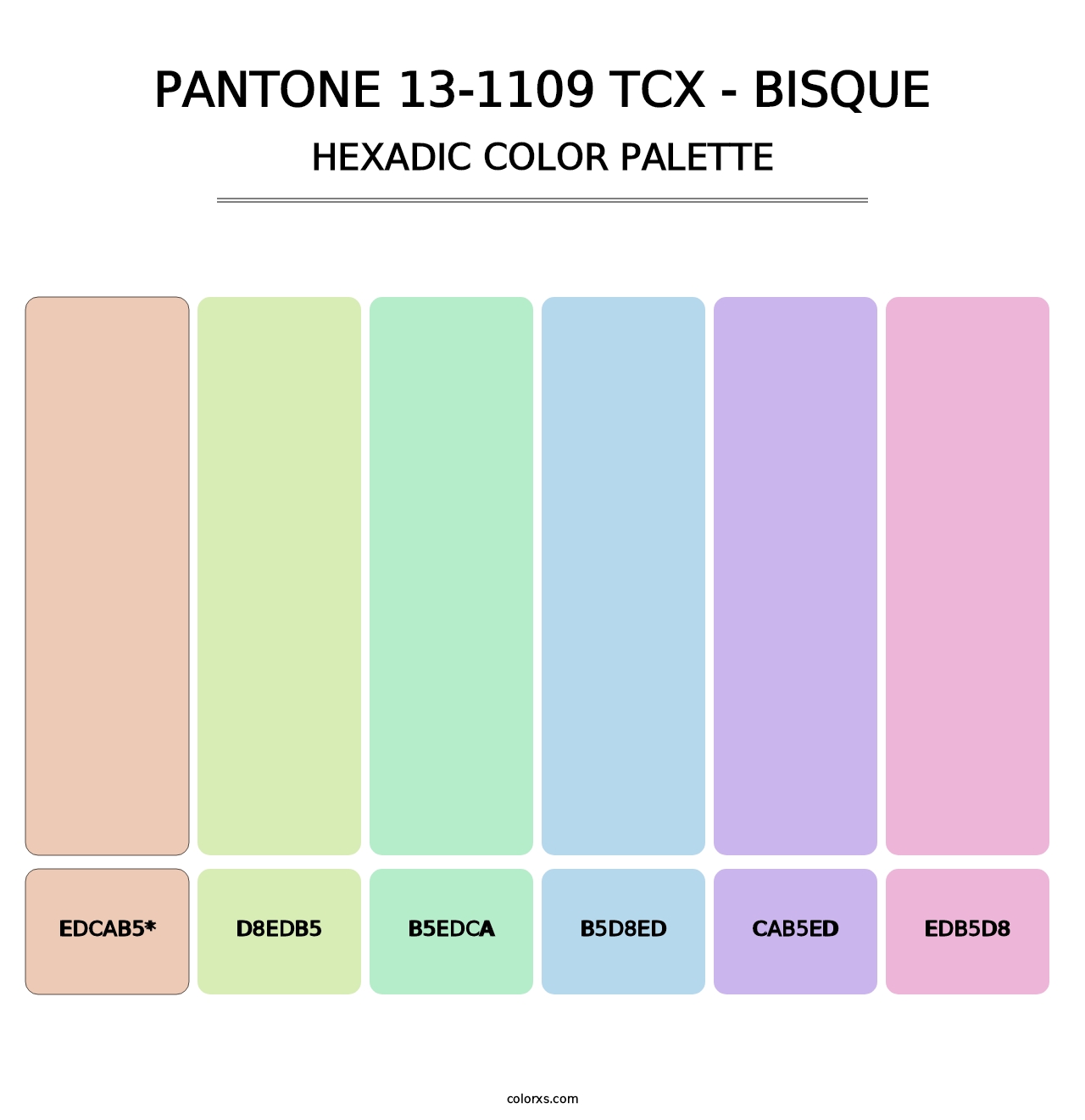 PANTONE 13-1109 TCX - Bisque - Hexadic Color Palette