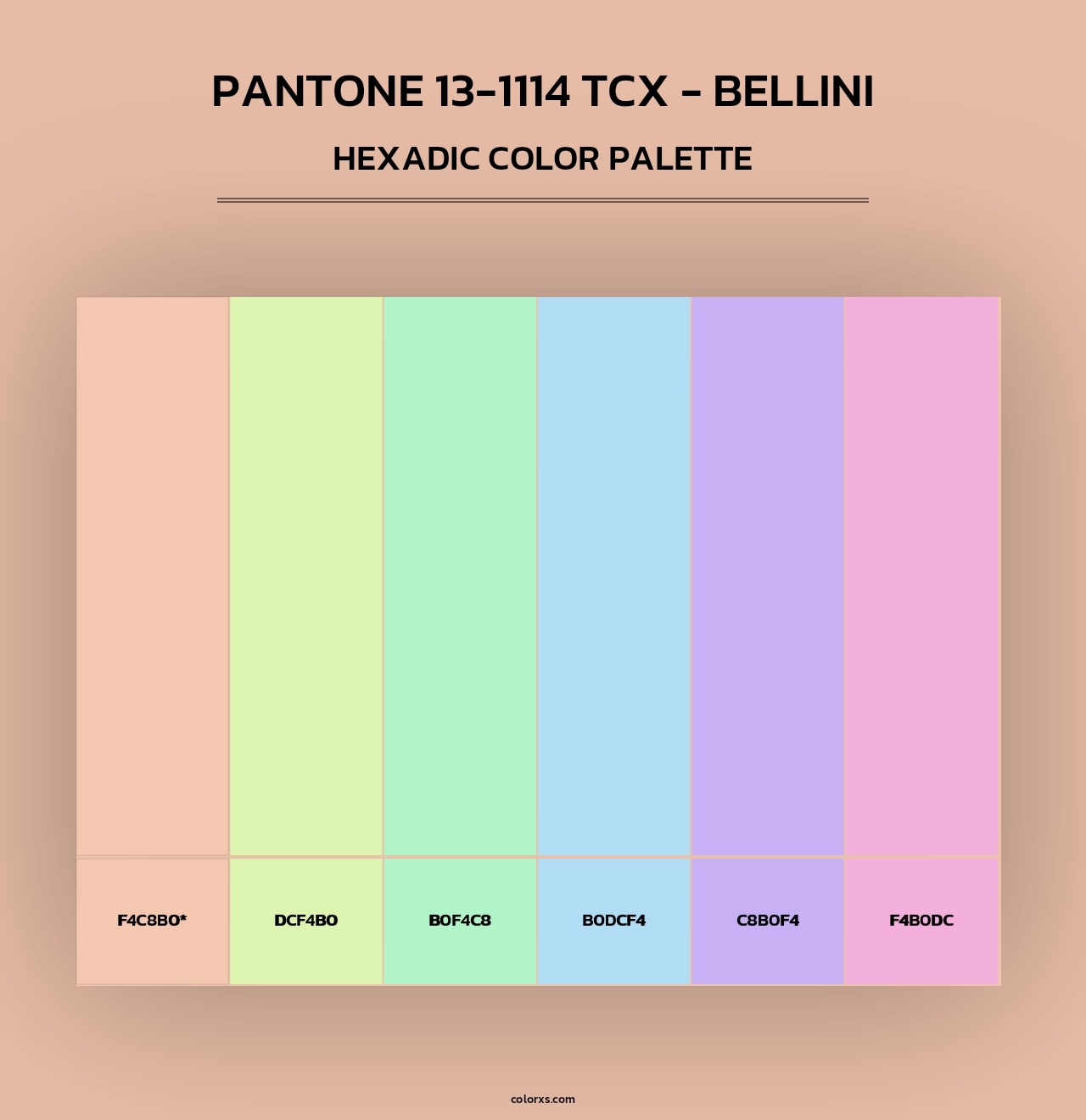 PANTONE 13-1114 TCX - Bellini - Hexadic Color Palette