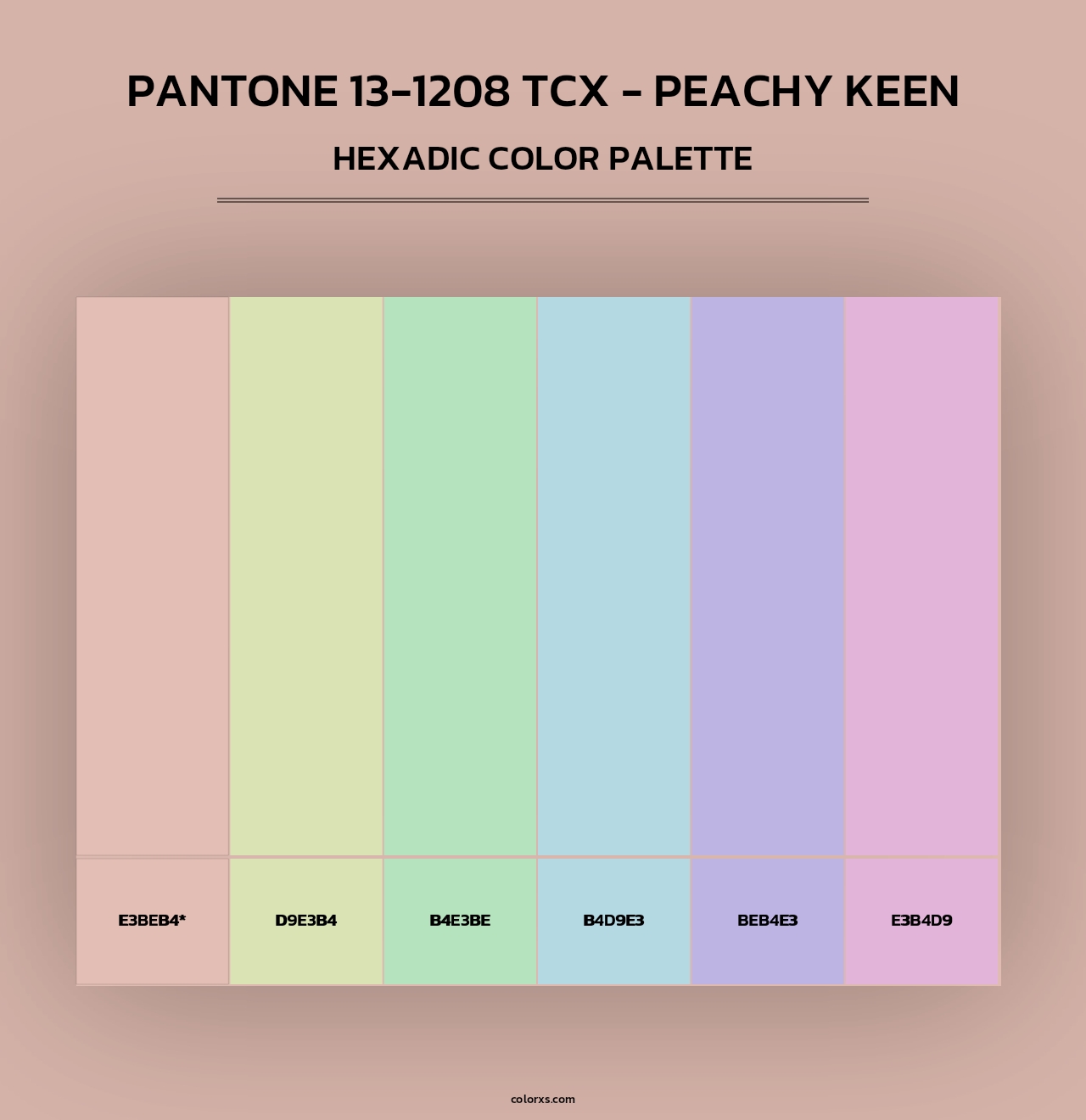 PANTONE 13-1208 TCX - Peachy Keen - Hexadic Color Palette
