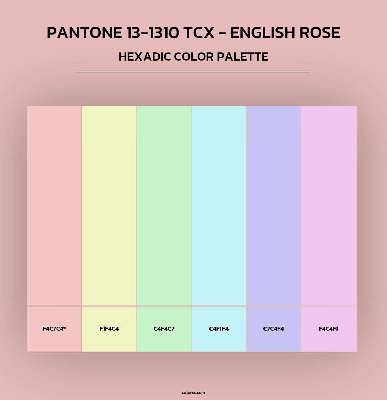 PANTONE 13-1310 TCX - English Rose - Hexadic Color Palette