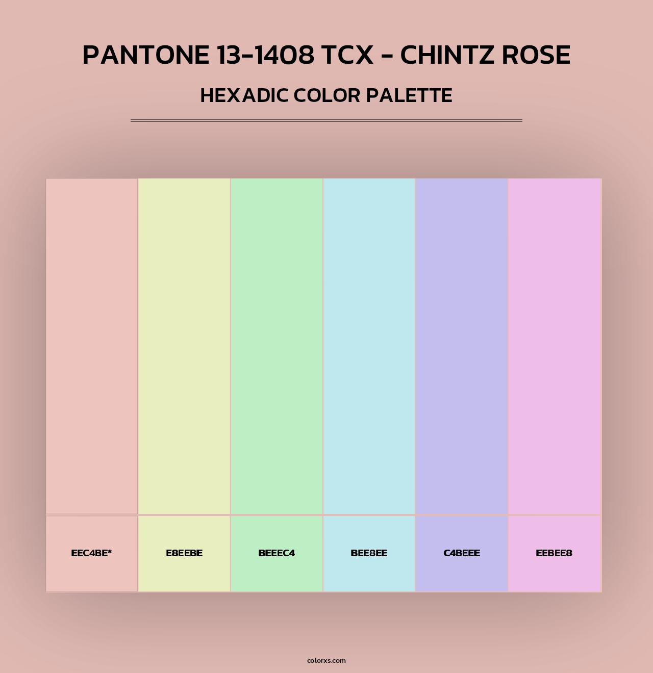 PANTONE 13-1408 TCX - Chintz Rose - Hexadic Color Palette