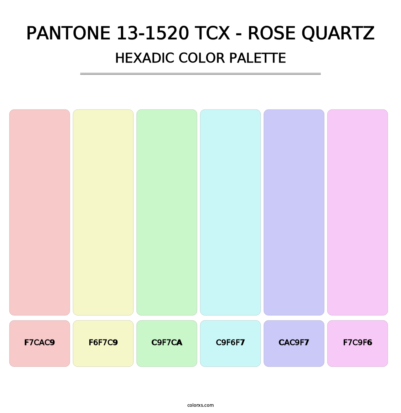 PANTONE 13-1520 TCX - Rose Quartz - Hexadic Color Palette