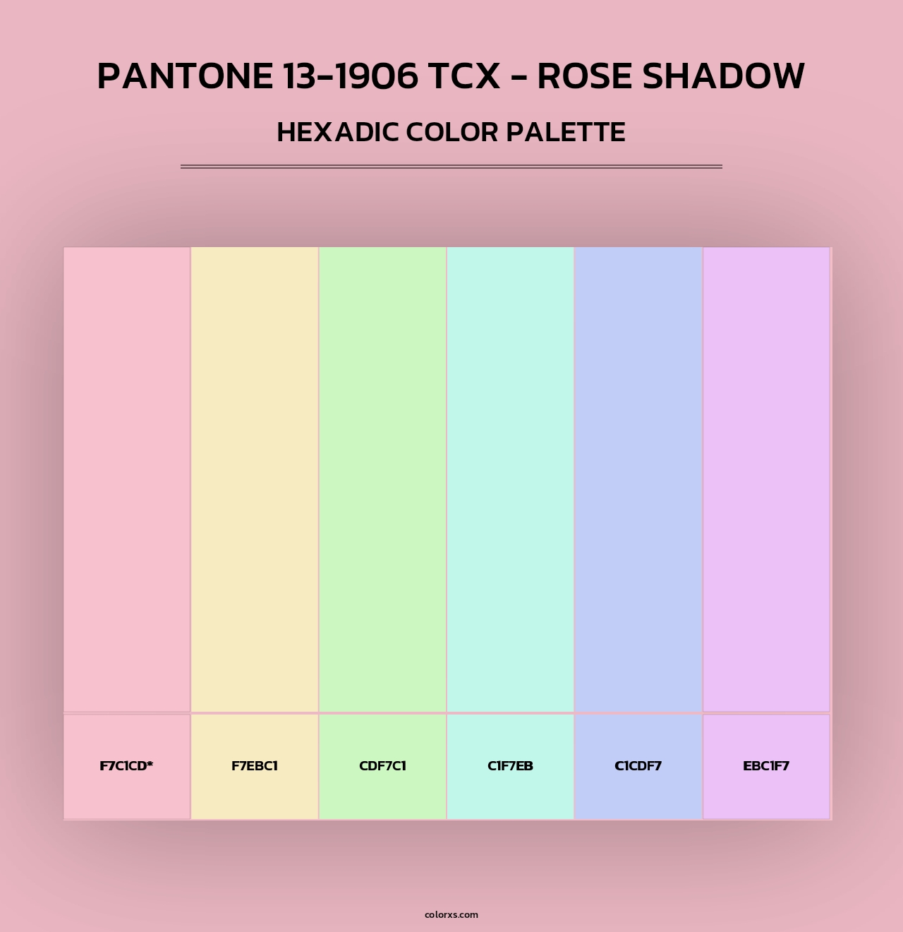 PANTONE 13-1906 TCX - Rose Shadow - Hexadic Color Palette