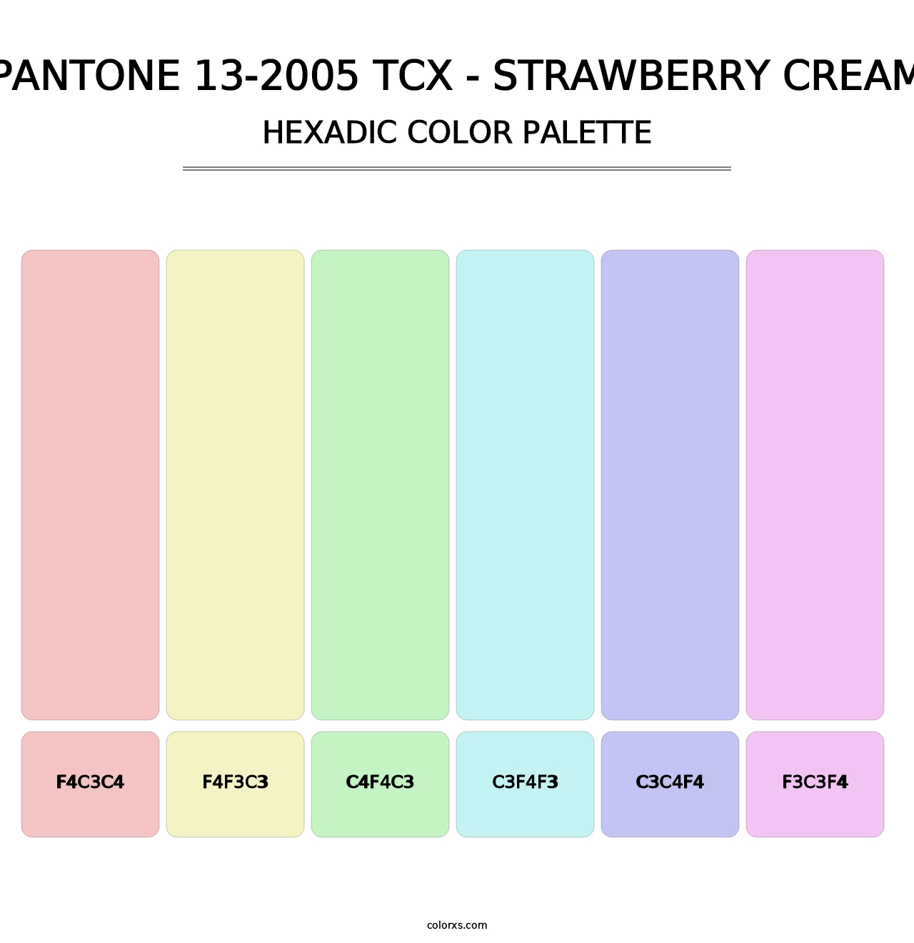 PANTONE 13-2005 TCX - Strawberry Cream - Hexadic Color Palette