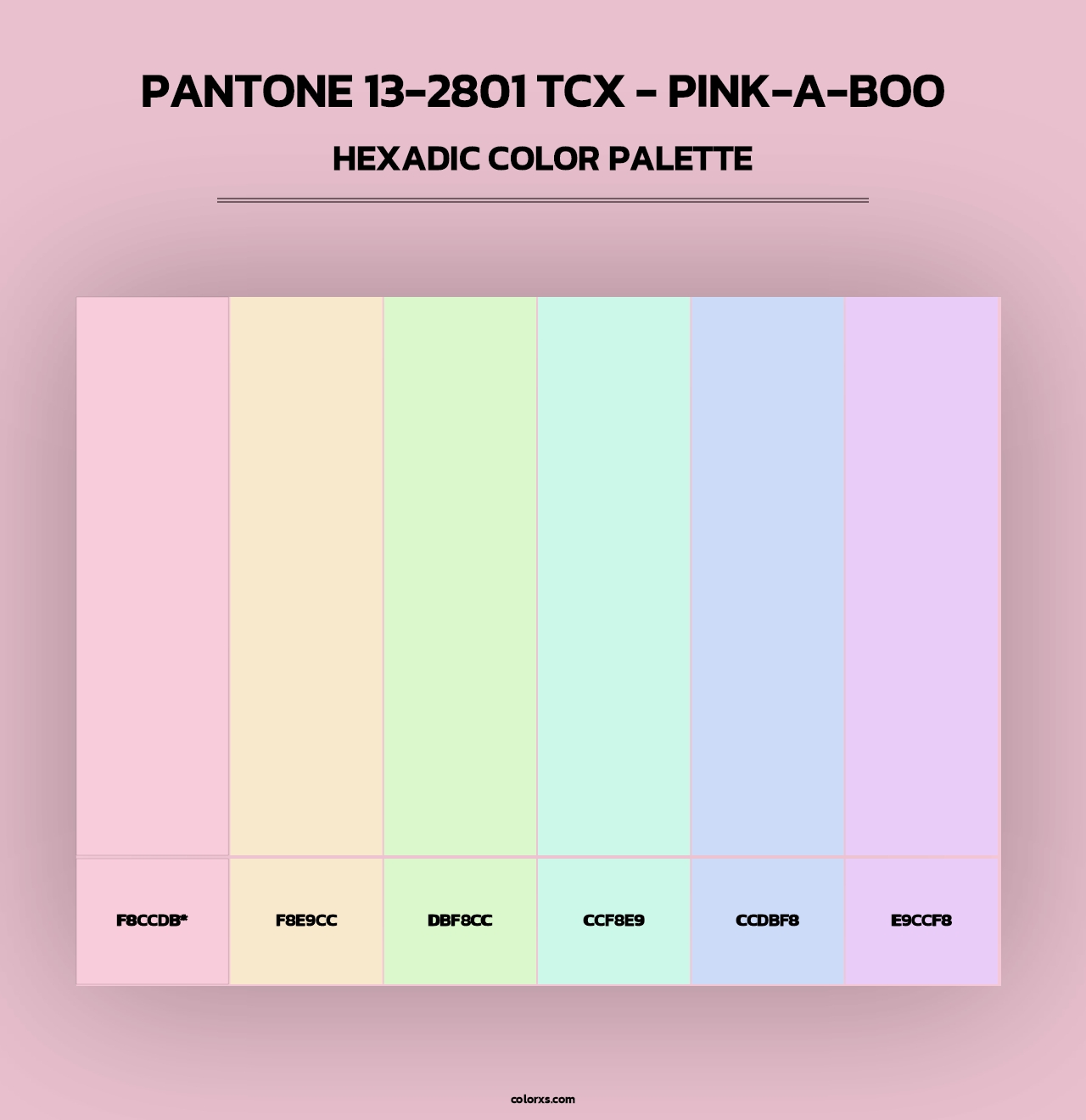 Pantone 13-2801 TCX - Pink-a-boo - Hexadic Color Palette