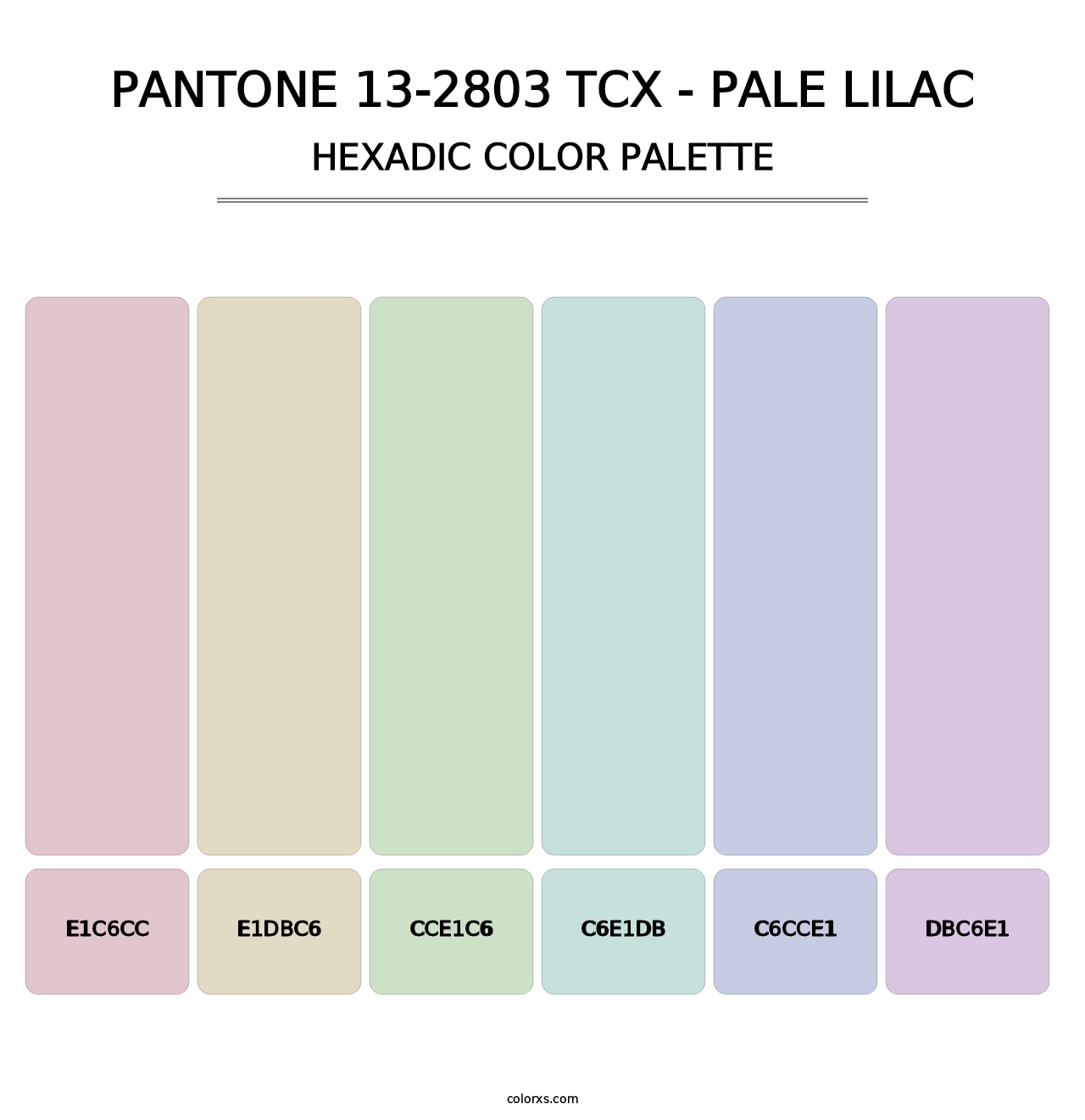PANTONE 13-2803 TCX - Pale Lilac - Hexadic Color Palette