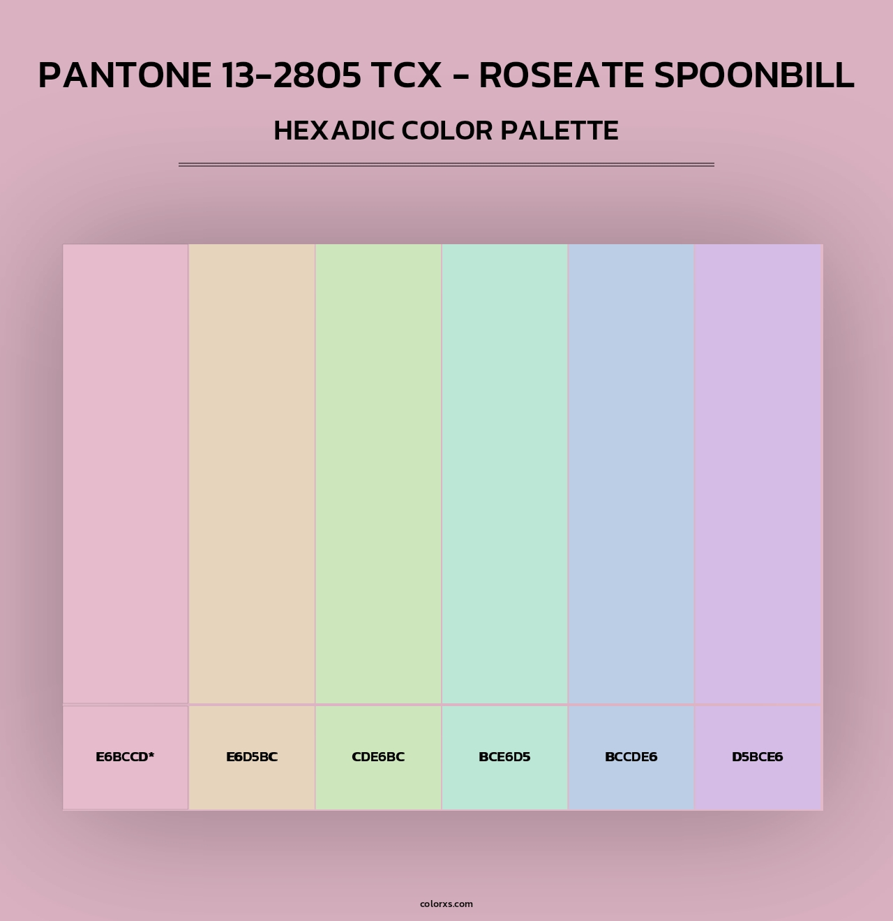 PANTONE 13-2805 TCX - Roseate Spoonbill - Hexadic Color Palette