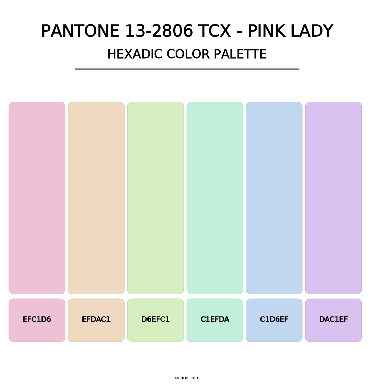 PANTONE 13-2806 TCX - Pink Lady - Hexadic Color Palette