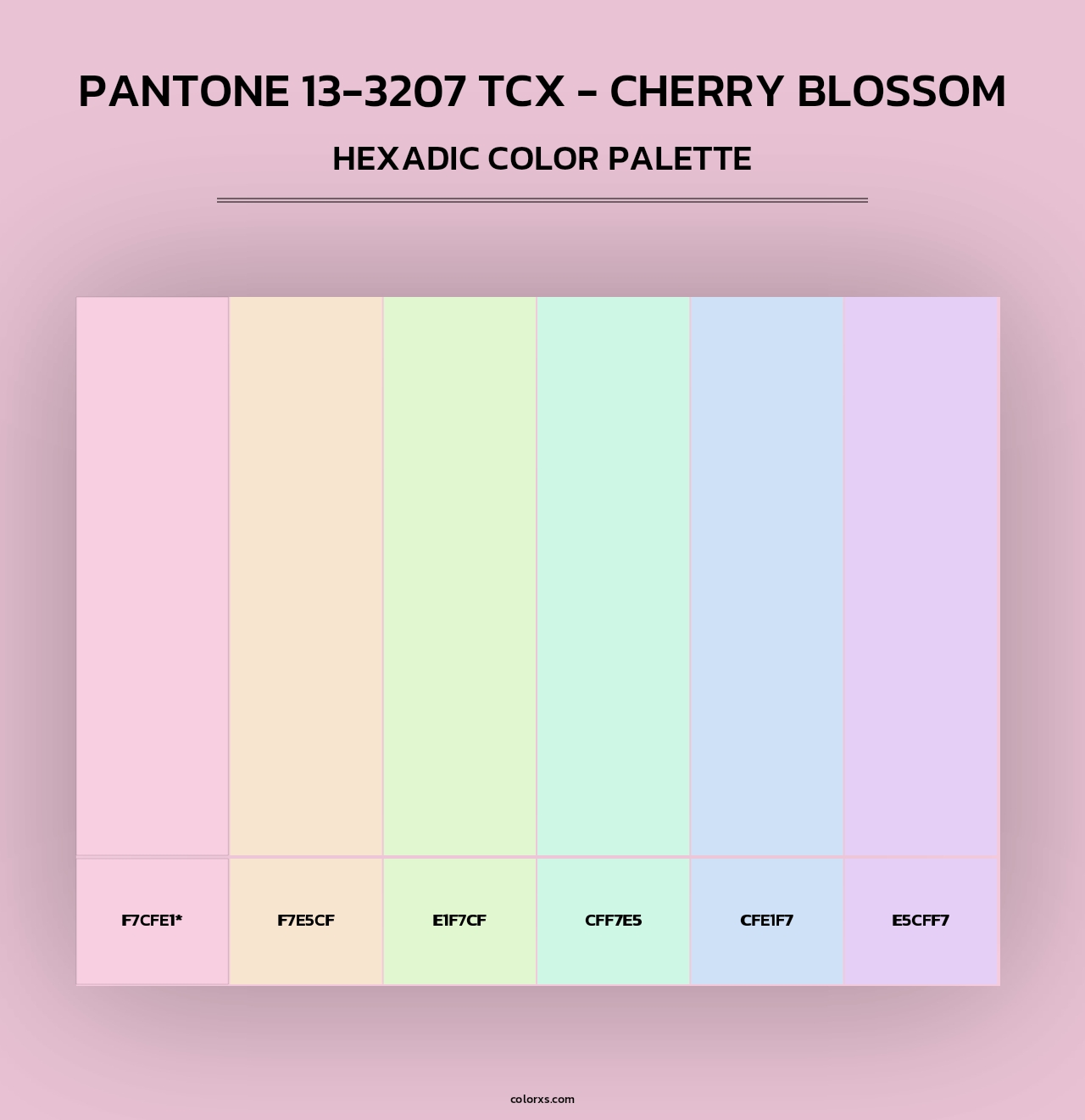 PANTONE 13-3207 TCX - Cherry Blossom - Hexadic Color Palette