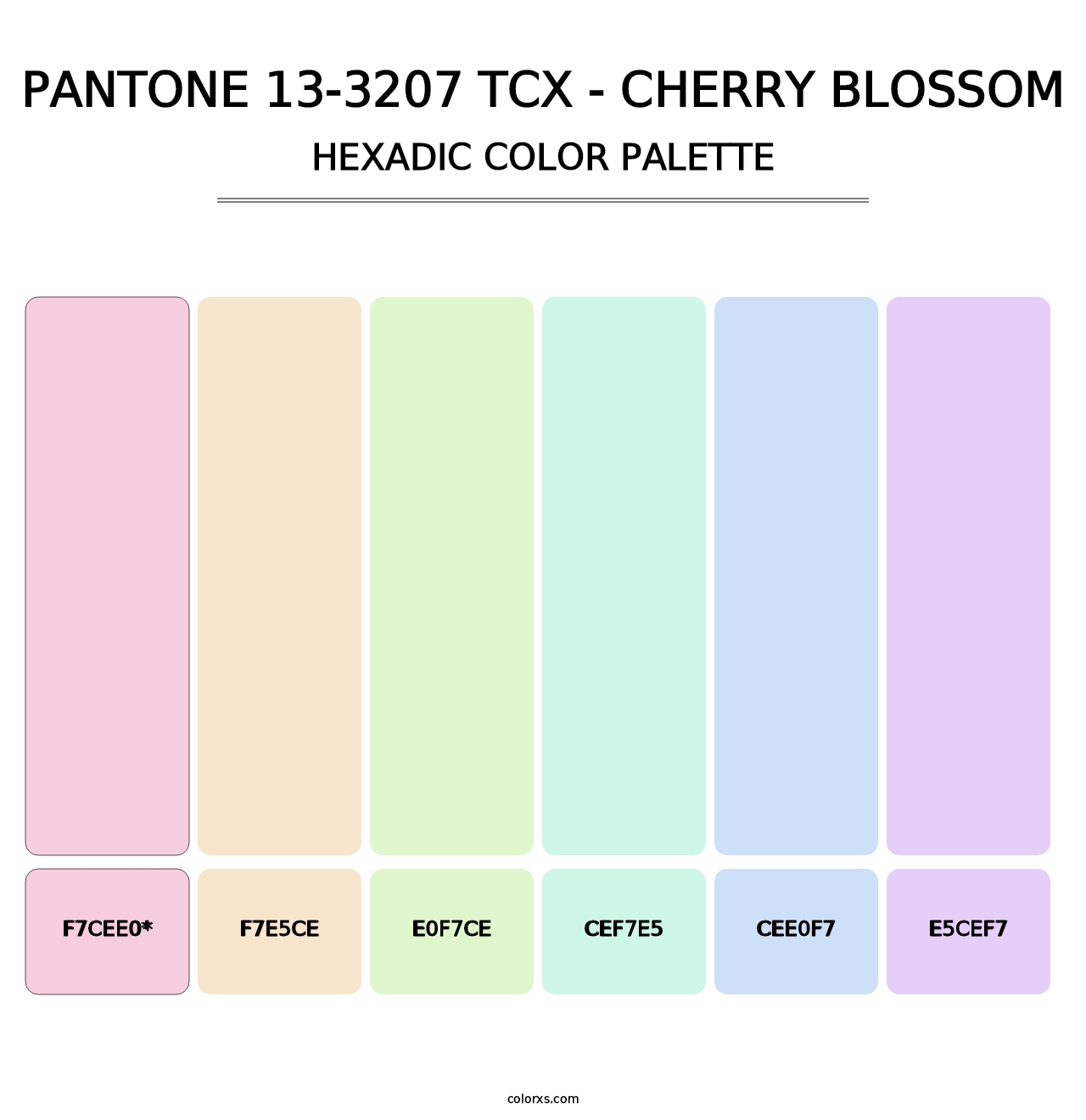 PANTONE 13-3207 TCX - Cherry Blossom - Hexadic Color Palette