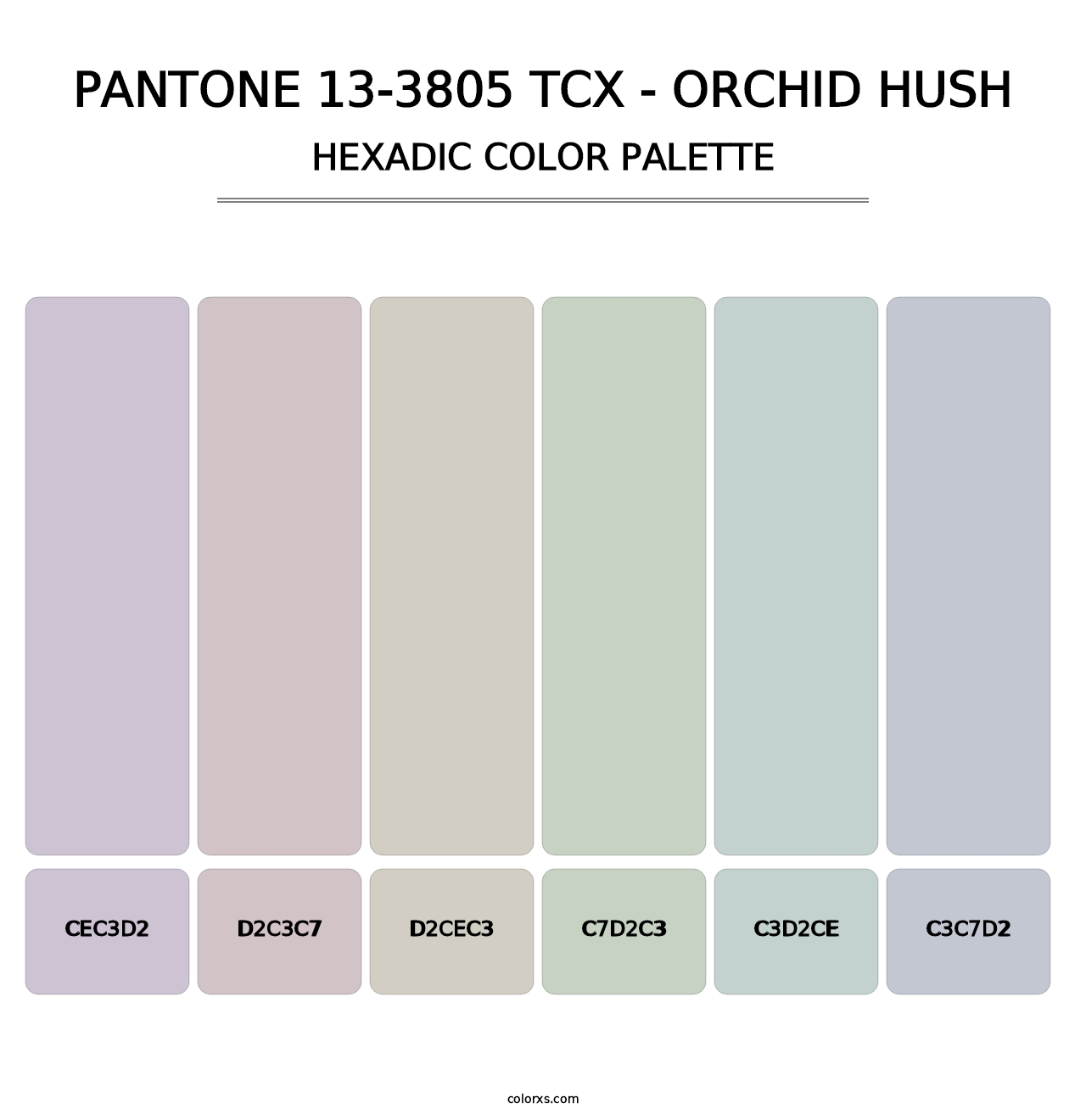 PANTONE 13-3805 TCX - Orchid Hush - Hexadic Color Palette