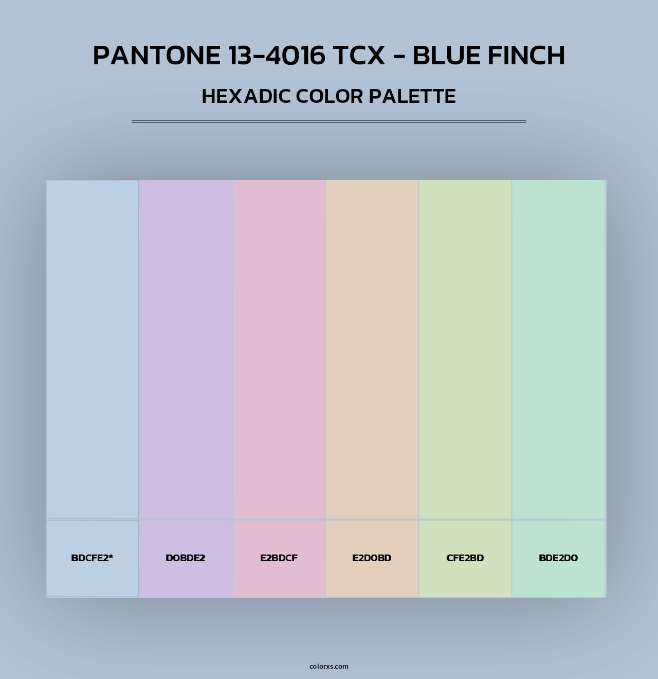 PANTONE 13-4016 TCX - Blue Finch - Hexadic Color Palette