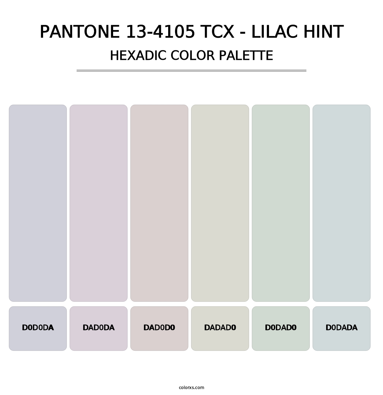PANTONE 13-4105 TCX - Lilac Hint - Hexadic Color Palette