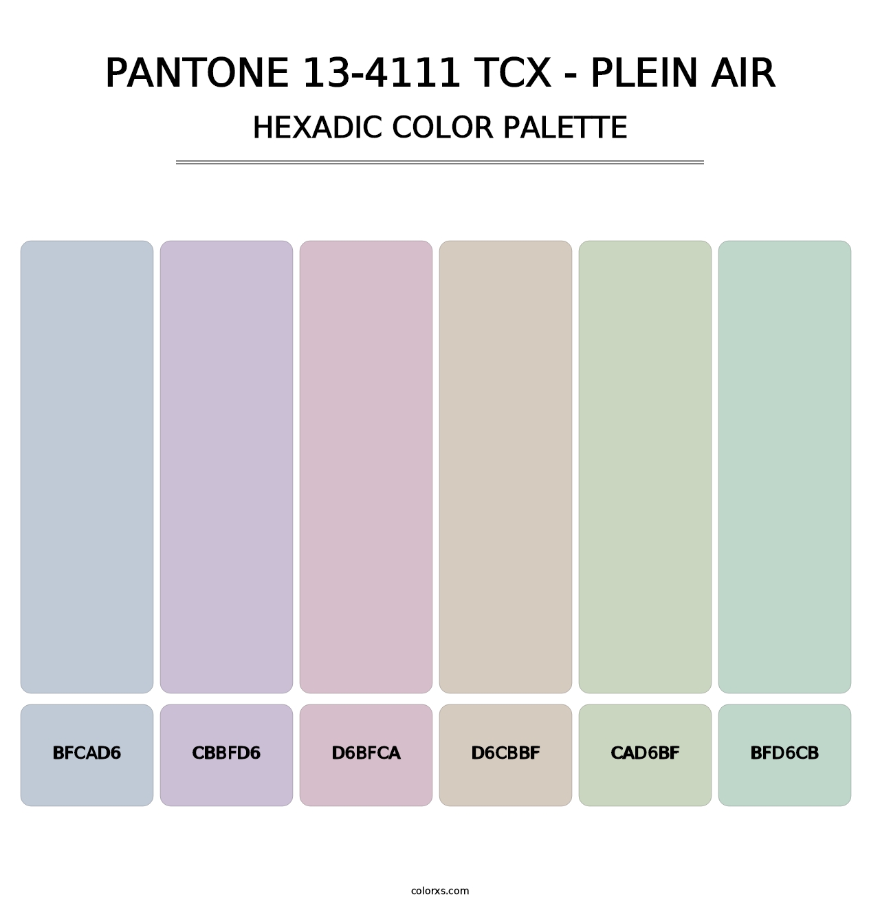 PANTONE 13-4111 TCX - Plein Air - Hexadic Color Palette