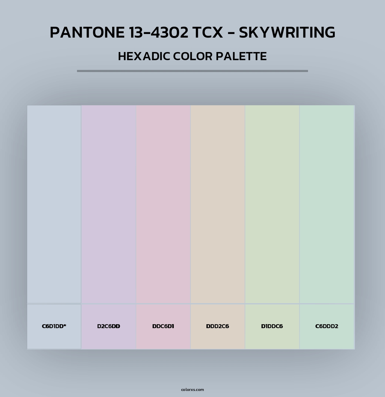 PANTONE 13-4302 TCX - Skywriting - Hexadic Color Palette
