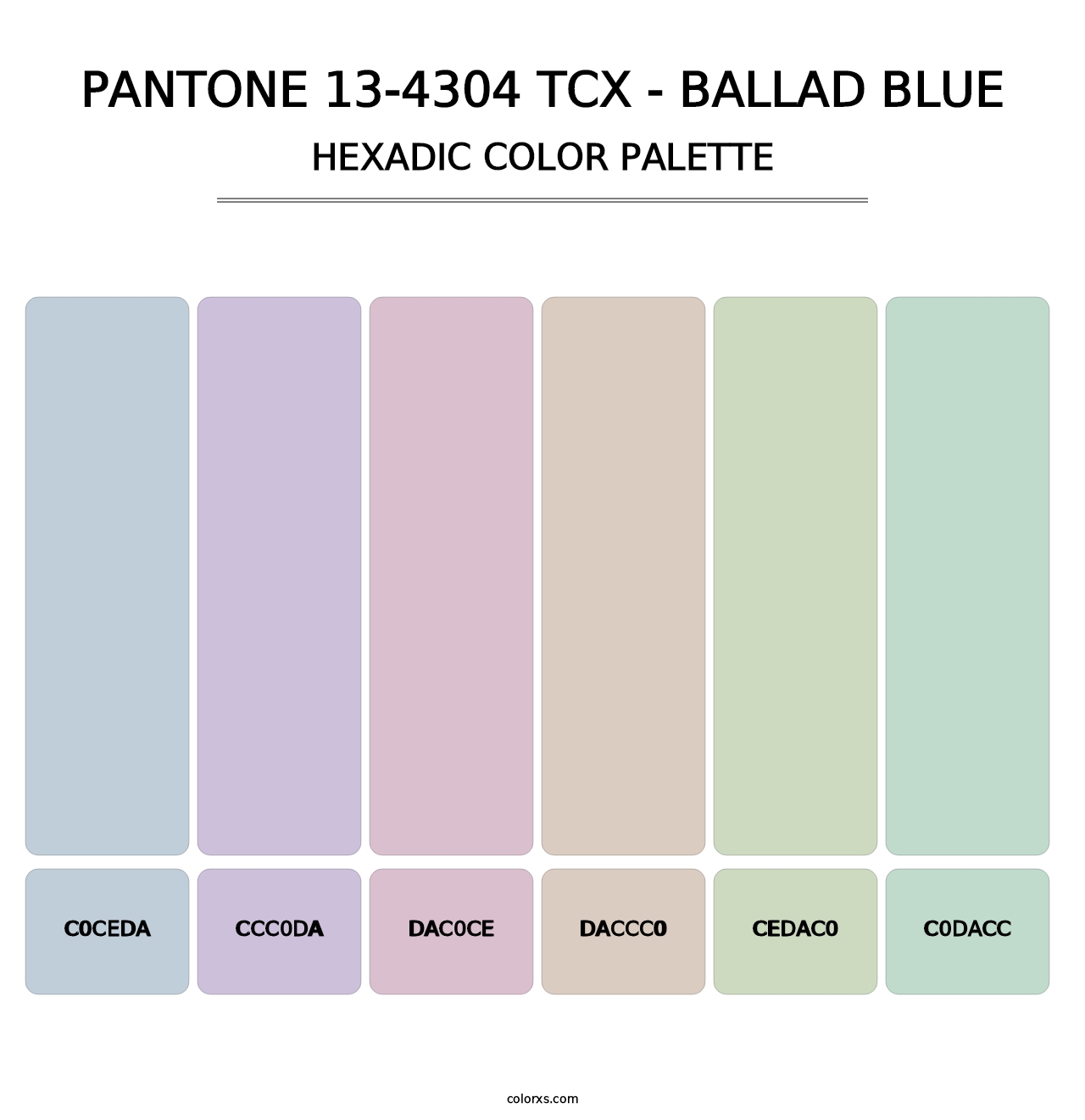PANTONE 13-4304 TCX - Ballad Blue - Hexadic Color Palette