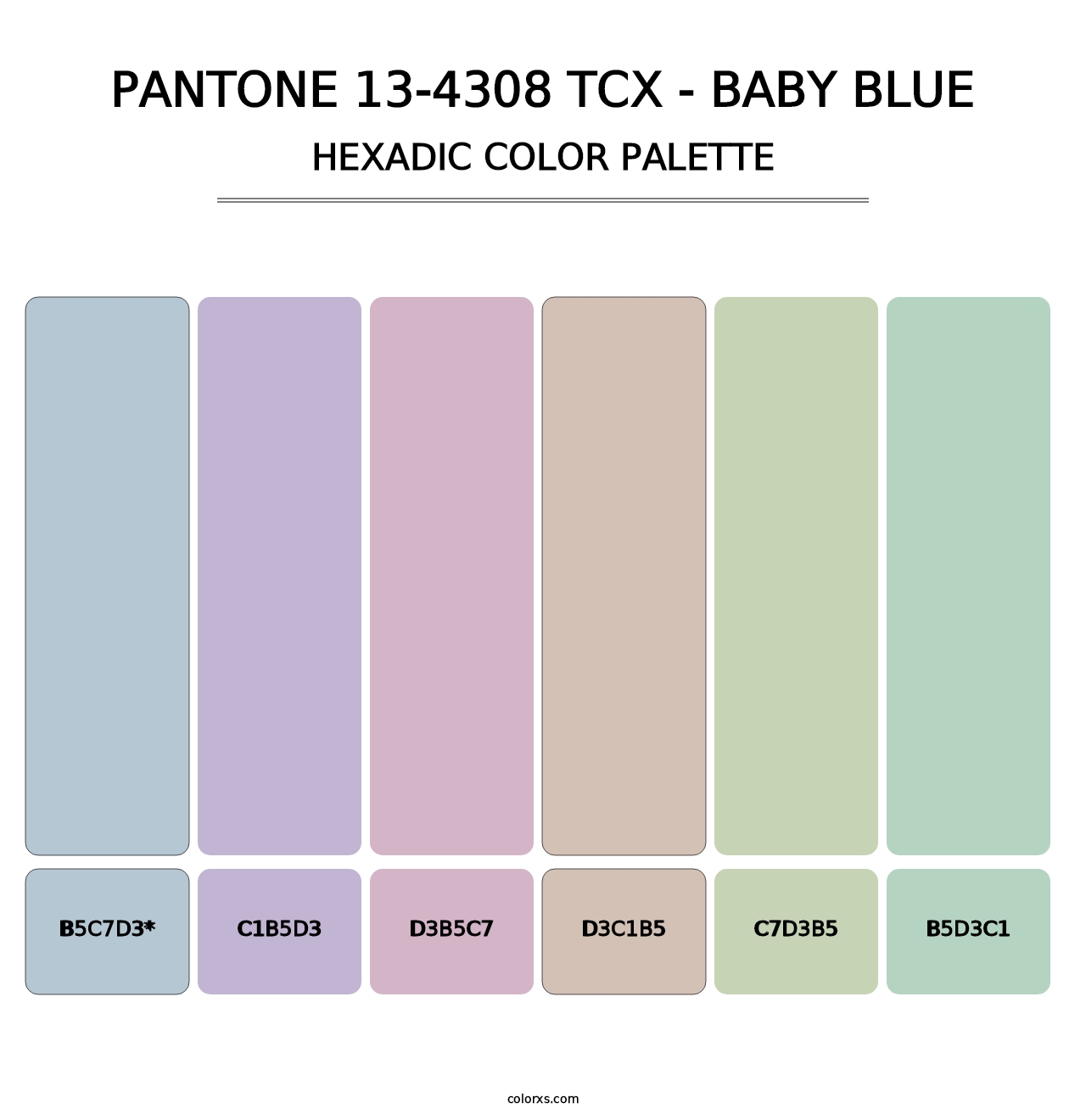 PANTONE 13-4308 TCX - Baby Blue - Hexadic Color Palette