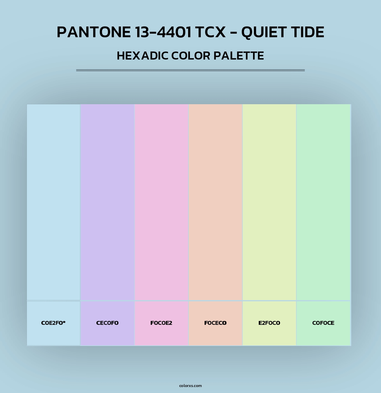 PANTONE 13-4401 TCX - Quiet Tide - Hexadic Color Palette