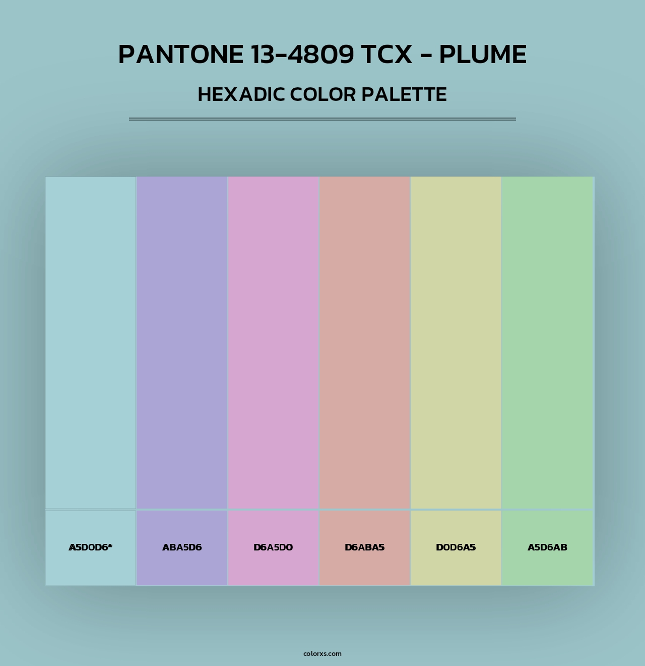 PANTONE 13-4809 TCX - Plume - Hexadic Color Palette