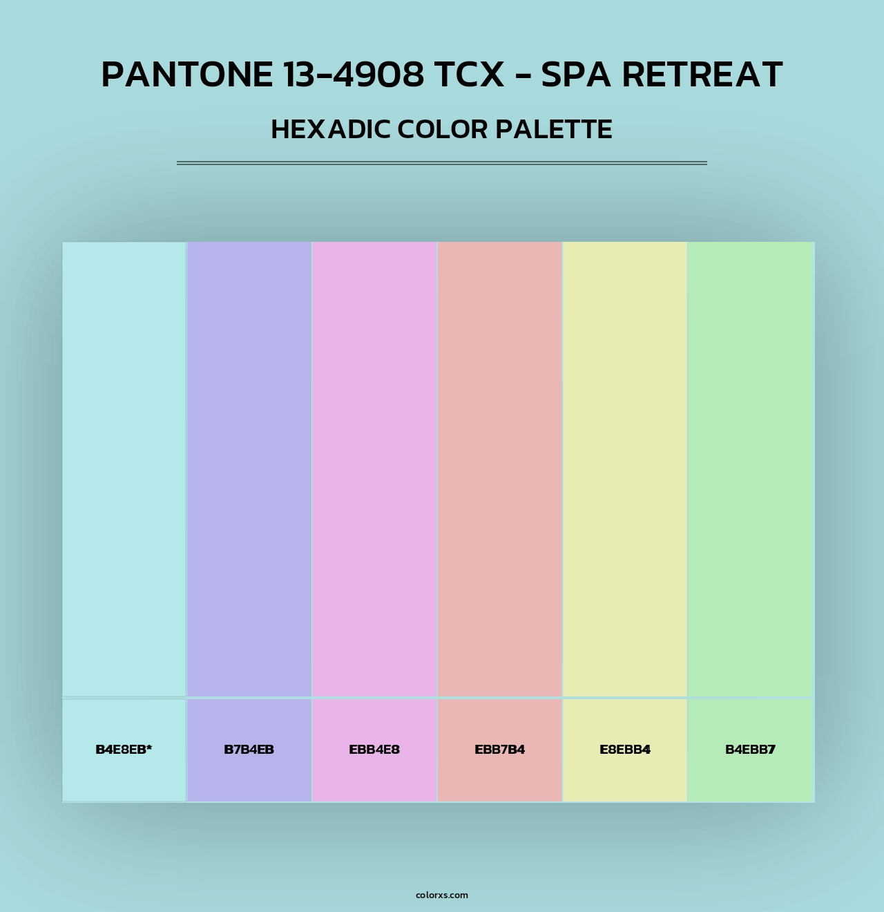 PANTONE 13-4908 TCX - Spa Retreat - Hexadic Color Palette