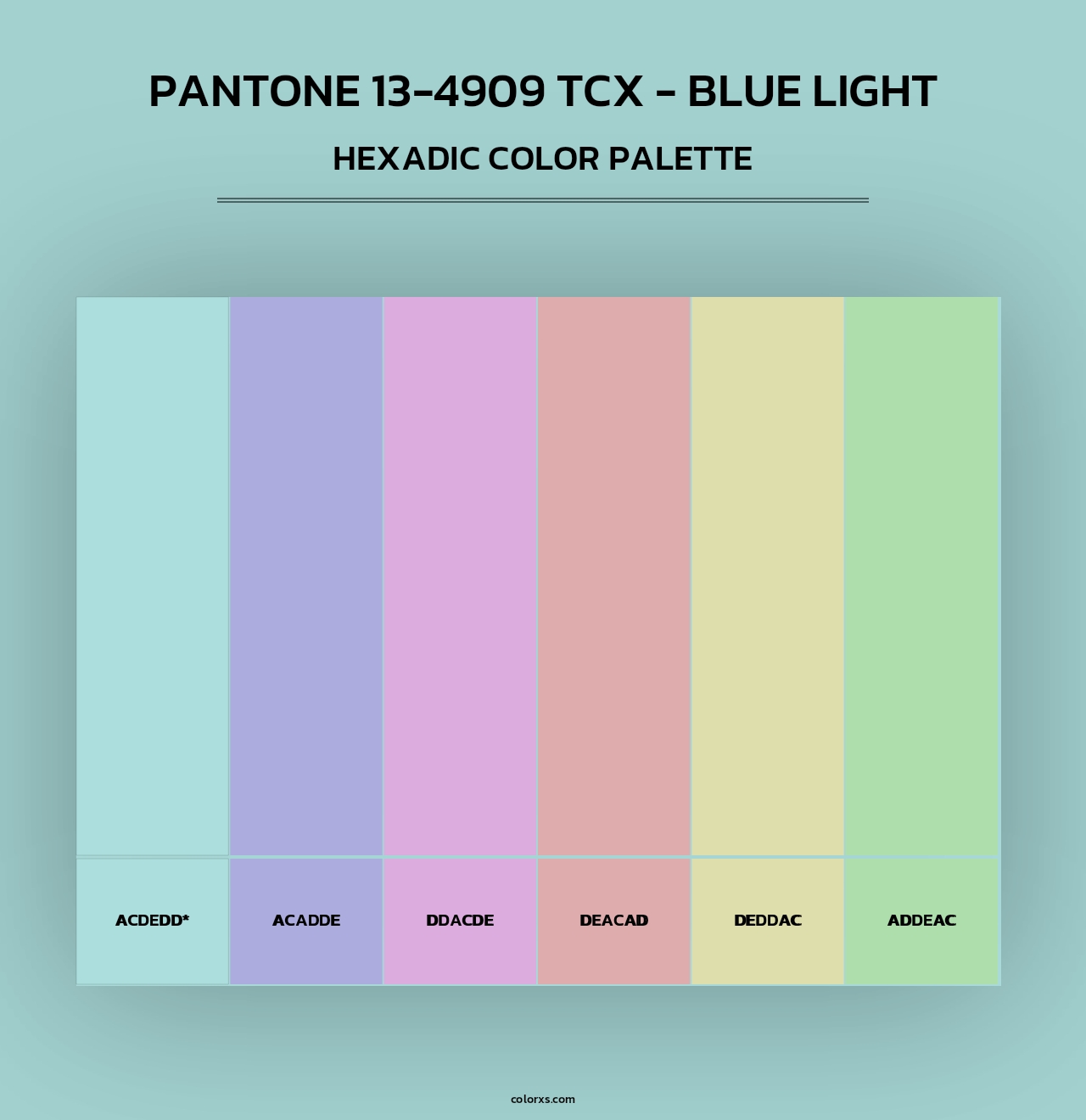 PANTONE 13-4909 TCX - Blue Light - Hexadic Color Palette