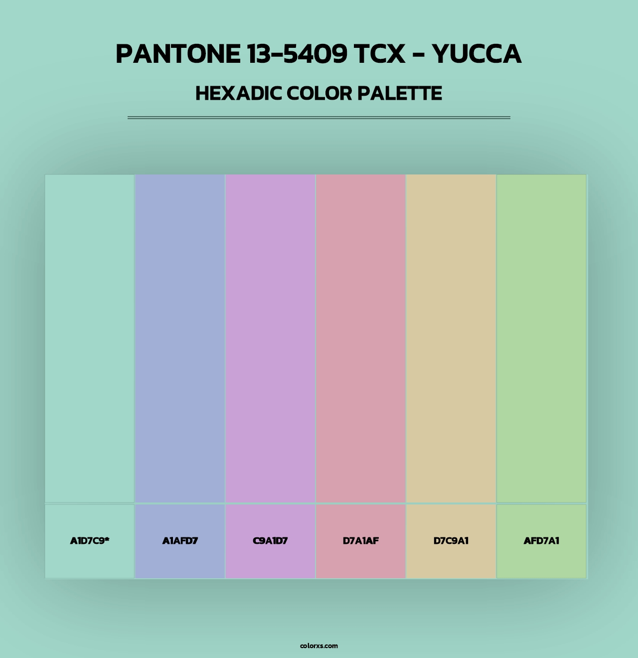 PANTONE 13-5409 TCX - Yucca - Hexadic Color Palette