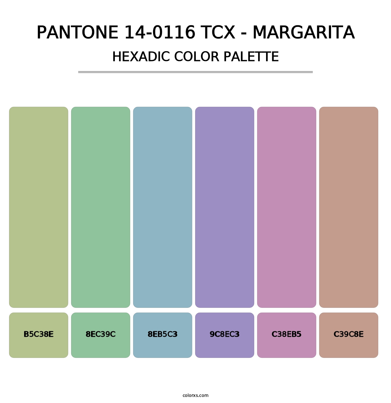 PANTONE 14-0116 TCX - Margarita - Hexadic Color Palette
