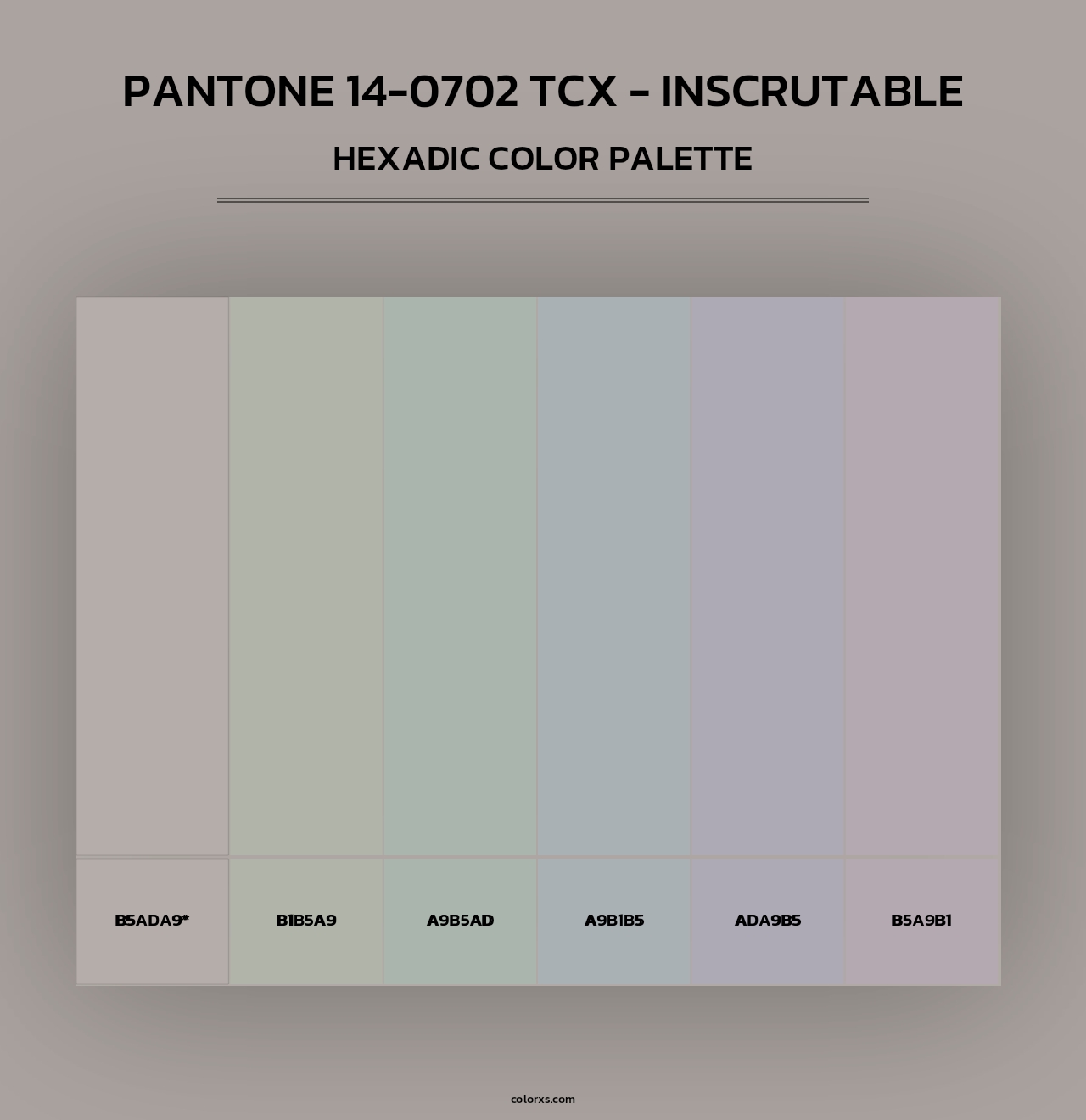 PANTONE 14-0702 TCX - Inscrutable - Hexadic Color Palette