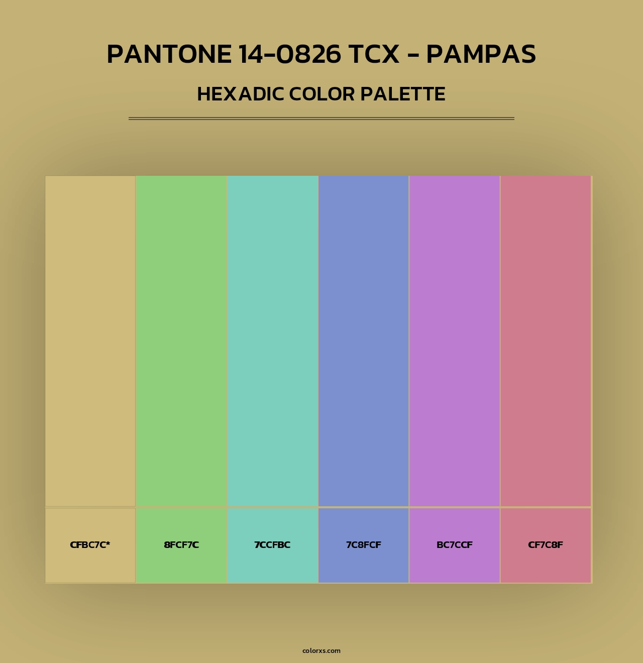 PANTONE 14-0826 TCX - Pampas - Hexadic Color Palette