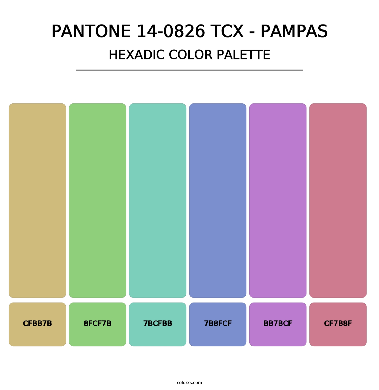 PANTONE 14-0826 TCX - Pampas - Hexadic Color Palette