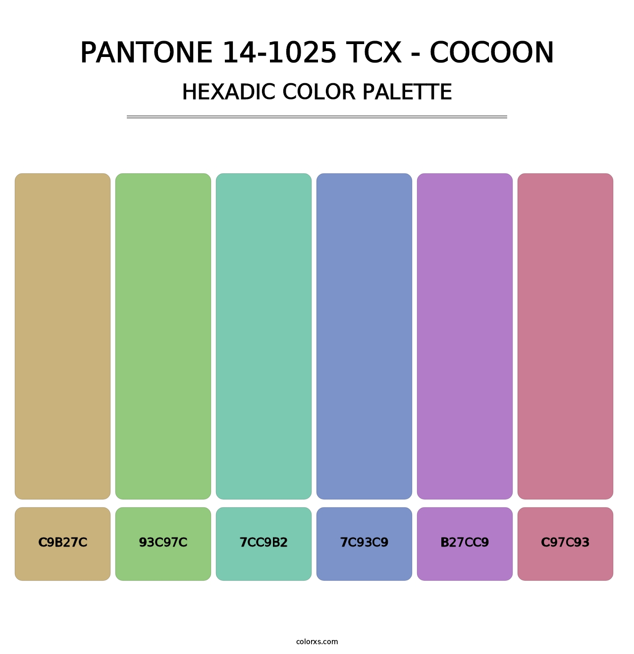 PANTONE 14-1025 TCX - Cocoon - Hexadic Color Palette