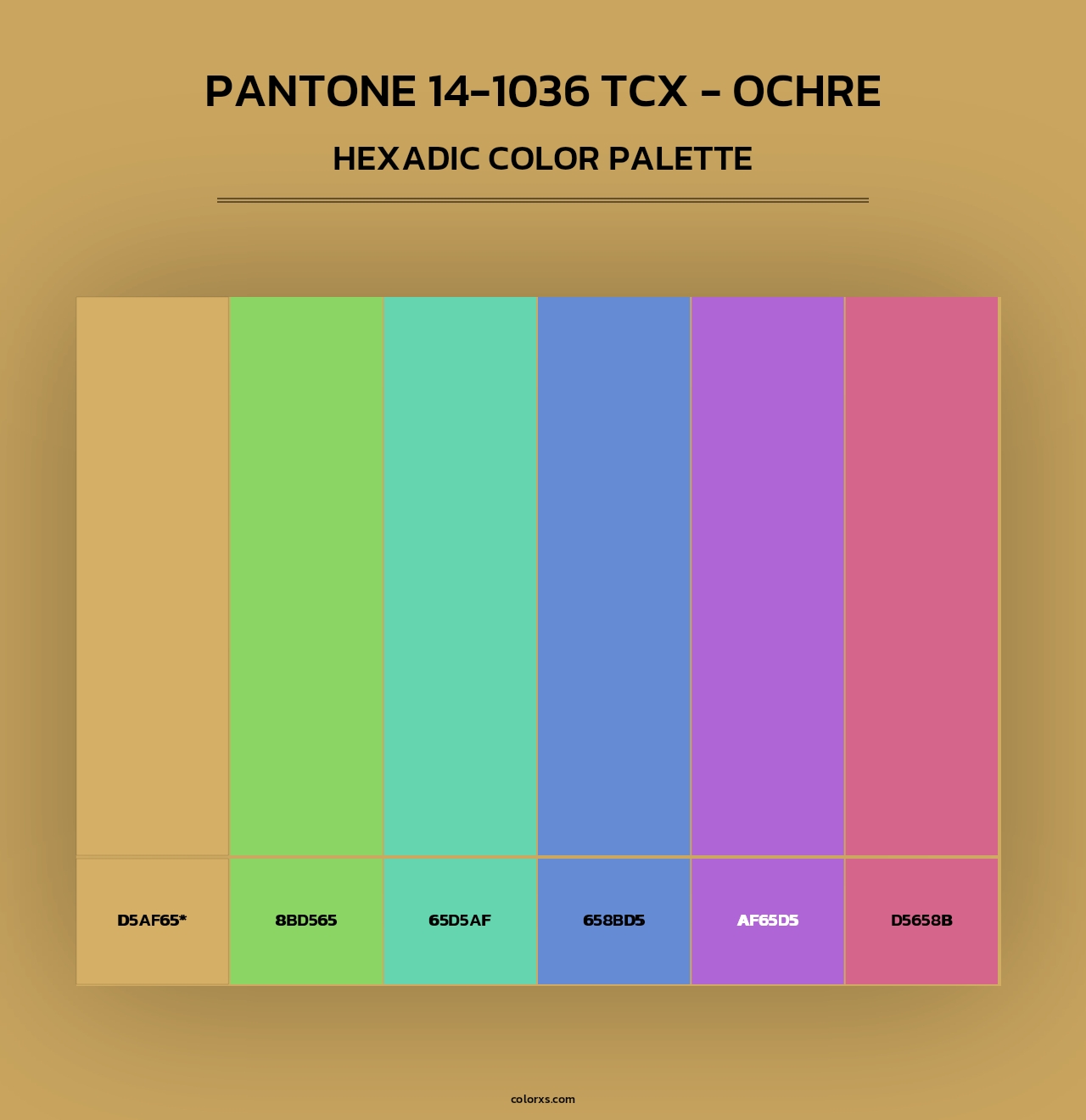 Pantone 14-1036 TCX - Ochre - Hexadic Color Palette