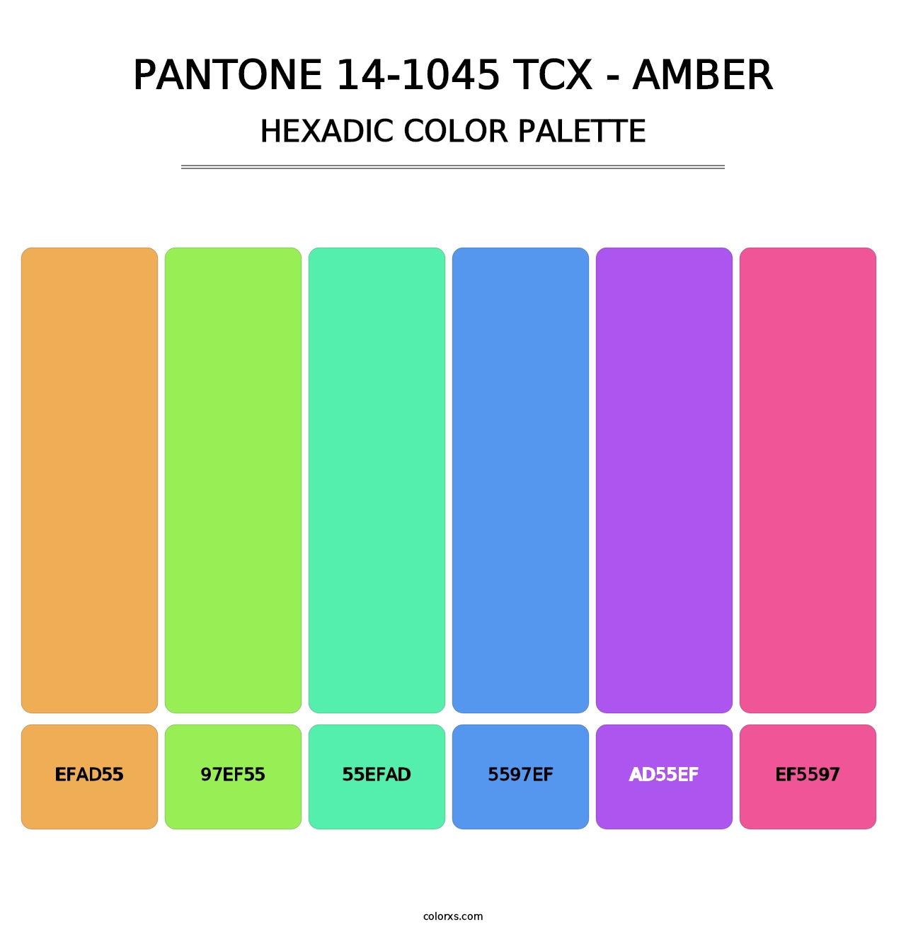 PANTONE 14-1045 TCX - Amber - Hexadic Color Palette
