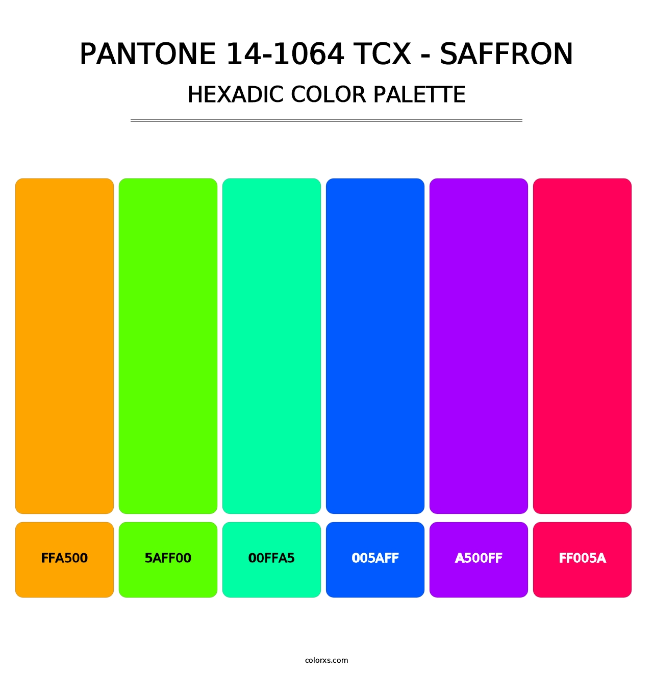 PANTONE 14-1064 TCX - Saffron - Hexadic Color Palette