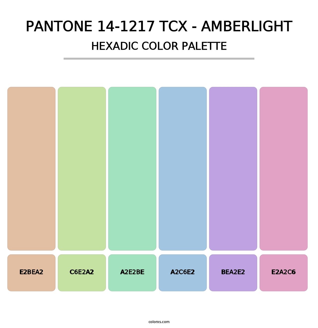 PANTONE 14-1217 TCX - Amberlight - Hexadic Color Palette