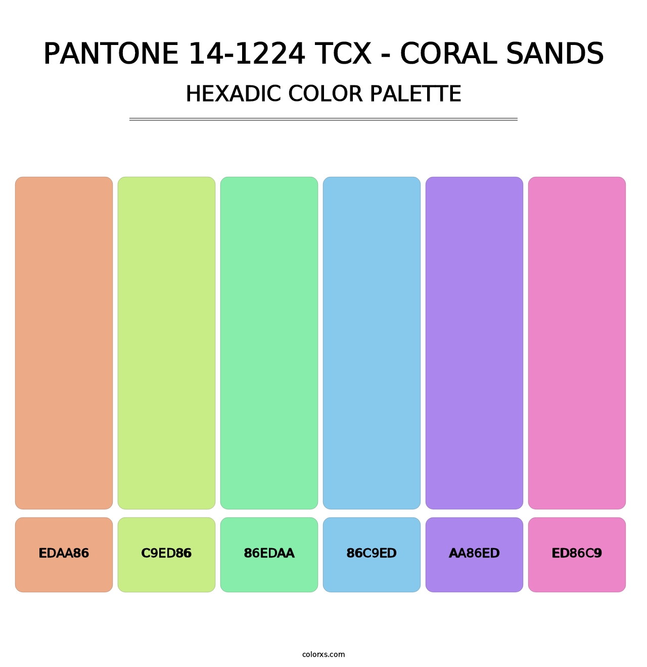 PANTONE 14-1224 TCX - Coral Sands - Hexadic Color Palette